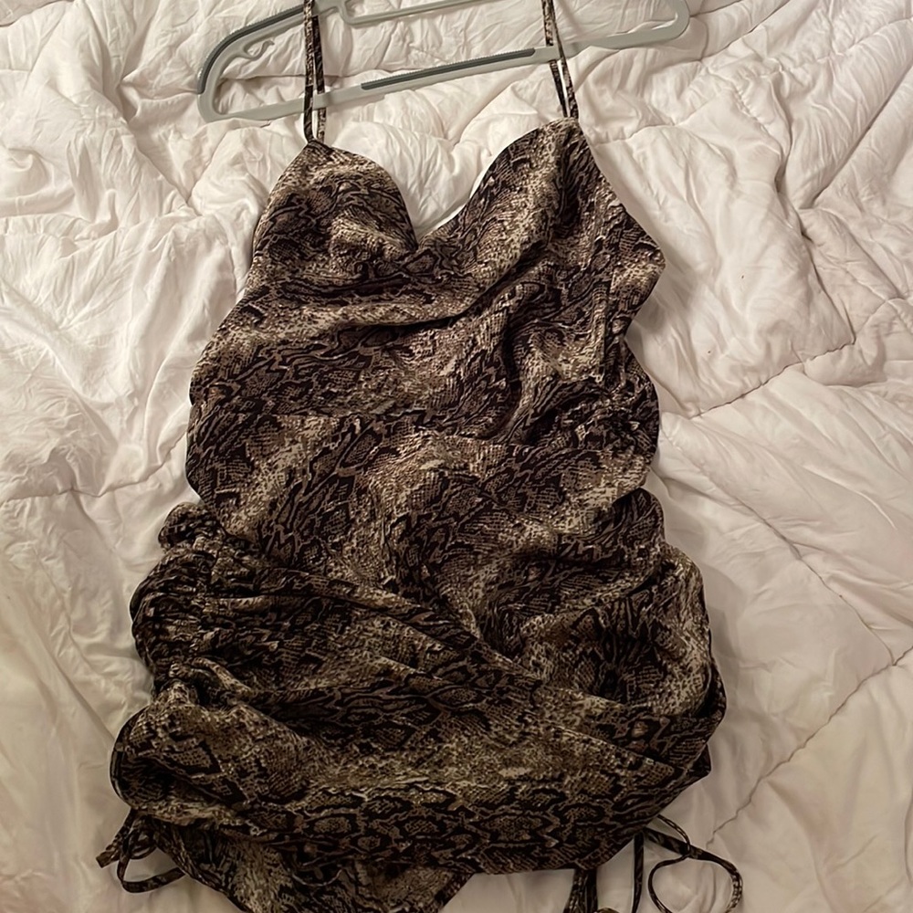 Snake print dress